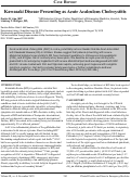 Cover page: Kawasaki Disease Presenting as Acute Acalculous Cholecystitis