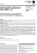 Cover page: Clinical and gender differences in heart transplant recipients in the NEW HEART study