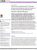 Cover page: Human Non-neutralizing HIV-1 Envelope Monoclonal Antibodies Limit the Number of Founder Viruses during SHIV Mucosal Infection in Rhesus Macaques