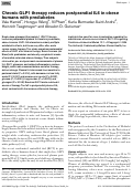 Cover page: Chronic GLP1 therapy reduces postprandial IL6 in obese humans with prediabetes.