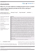 Cover page: Effect of a 12‐week endurance training program on force transfer and membrane integrity proteins in lean, obese, and type 2 diabetic subjects