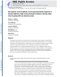 Cover page: Perceptions and Receptivity of Nonspousal Family Support: A Mixed Methods Study of Psychological Distress Among Older, Church-Going African American Men