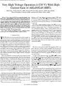 Cover page: Very high voltage operation (&gt; 330 V) with high current gain of AlGaN/GaN HBTs