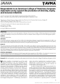 Cover page: Respondents to an American College of Veterinary Surgeons diplomate survey support the promotion of diversity, equity, and inclusion initiatives.