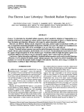 Cover page: Free Electron Laser Lithotripsy: Threshold Radiant Exposures