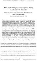 Cover page: Memory training improves cognitive ability in patients with dementia