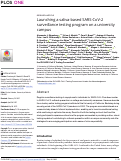 Cover page: Launching a saliva-based SARS-CoV-2 surveillance testing program on a university campus