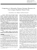 Cover page: Comparison of Alternative Primary Outcome Measures for Use in Lupus Nephritis Clinical Trials