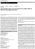 Cover page: Seasonal global mean sea level change from satellite altimeter, GRACE, and geophysical models