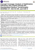 Cover page: Concept Coverage Analysis of Ophthalmic Infections and Trauma among the Standardized Medical Terminologies SNOMED-CT, ICD-10-CM, and ICD-11