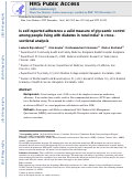 Cover page: Is self-reported adherence a valid measure of glycaemic control among people living with diabetes in rural India? A cross-sectional analysis.