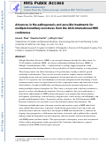 Cover page: Advances in the pathogenesis and possible treatments for multiple hereditary exostoses from the 2016 international MHE conference