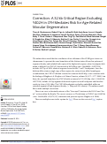 Cover page: Correction: A 32 kb Critical Region Excluding Y402H in CFH Mediates Risk for Age-Related Macular Degeneration