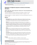 Cover page: Moderators of subjective response to alcohol in the human laboratory