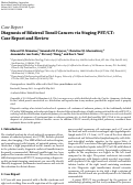 Cover page: Diagnosis of Bilateral Tonsil Cancers via Staging PET/CT: Case Report and Review