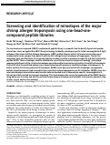 Cover page: Screening and identification of mimotopes of the major shrimp allergen tropomyosin using one-bead-one-compound peptide libraries