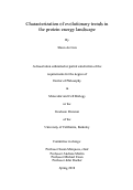 Cover page: Characterization of evolutionary trends in the protein energy landscape