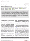 Cover page: Monitoring the microbiome for food safety and quality using deep shotgun sequencing