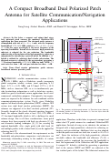 Cover page: A Compact Broadband Dual-Polarized Patch Antenna for Satellite Communication/Navigation Applications