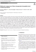 Cover page: Multicenter comparison of three intraoperative hemoglobin trend monitoring methods