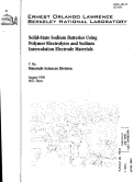 Cover page: Solid State Sodium Batteries Using Polymer Electrolytes and Sodium Intercalation Electrode Materials