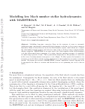 Cover page: Modelling low Mach number stellar hydrodynamics with MAESTROeX