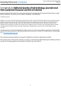 Cover page: Corrigendum: Editorial boards of dermatology journals and their potential financial conflict of interest