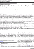 Cover page: Weight stigma and health behaviors: evidence from the Eating in America Study