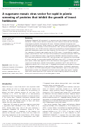 Cover page: A sugarcane mosaic virus vector for rapid in planta screening of proteins that inhibit the growth of insect herbivores