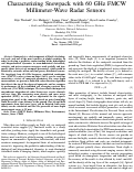 Cover page: Characterizing Snowpack with 60 GHz FMCW Millimeter-Wave Radar Sensors