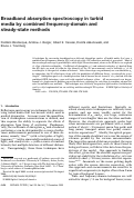 Cover page: Broadband absorption spectroscopy in turbid media by combined frequency-domain and steady-state methods.