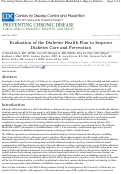 Cover page: Evaluation of the Diabetes Health Plan to Improve Diabetes Care and Prevention