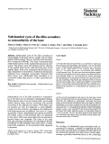 Cover page: Subchondral cysts of the tibia secondary to osteoarthritis of the knee