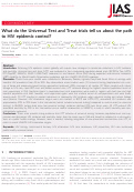 Cover page: What do the Universal Test and Treat trials tell us about the path to HIV epidemic control?