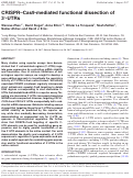 Cover page: CRISPR–Cas9-mediated functional dissection of 3′-UTRs