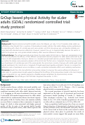 Cover page: GrOup based physical Activity for oLder adults (GOAL) randomized controlled trial: study protocol