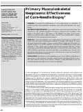 Cover page: Primary musculoskeletal neoplasms: effectiveness of core-needle biopsy.