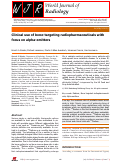 Cover page: Clinical use of bone-targeting radiopharmaceuticals with focus on alpha-emitters