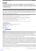 Cover page: A Mobile Education and Social Support Group Intervention for Improving Postpartum Health in Northern India: Development and Usability Study