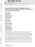 Cover page: Change in Platelet Count after Transjugular Intrahepatic Portosystemic Shunt Creation: An Advancing Liver Therapeutic Approaches (ALTA) Group Study