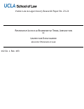 Cover page: Restorative Justice as Regenerative Tribal Jurisdiction