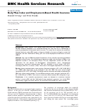 Cover page: Body Mass Index and Employment-Based Health Insurance