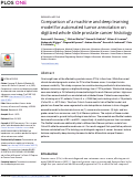 Cover page: Comparison of a machine and deep learning model for automated tumor annotation on digitized whole slide prostate cancer histology.