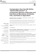 Cover page: Corrigendum: How Can We Define “Optimal Microbiota?”: A Comparative Review of Structure and Functions of Microbiota of Animals, Fish, and Plants in Agriculture