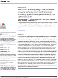 Cover page: Risk factors affecting dairy cattle protective grouping behavior, commonly known as bunching, against Stomoxys calcitrans (L.) on California dairies