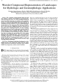 Cover page: Wavelet-Compressed Representation of Landscapes for Hydrologic and Geomorphologic Applications