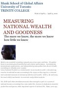 Cover page: Measuring National Wealth and Goodness: The more we know, the more we know how little we know