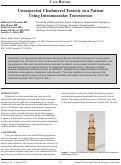 Cover page: Unsuspected Clenbuterol Toxicity in a Patient Using Intramuscular Testosterone