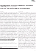 Cover page: Reflectance-based identification of parasitized host eggs and adult Trichogramma specimens