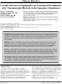 Cover page: Use and Outcomes of Sugammadex for Neurological Examination after Neuromuscular Blockade in the Emergency Department